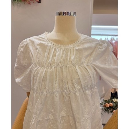 꽃자수 레이스 블라우스