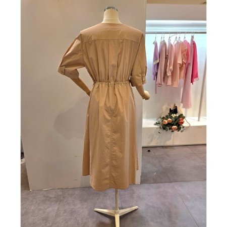 집업 핀턱 원피스