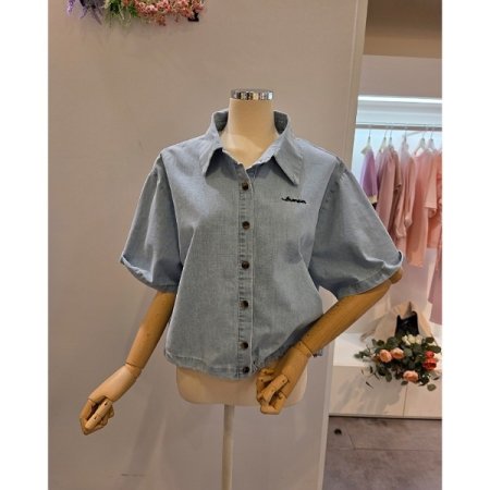 연청 스트링 카라 셔츠