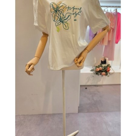 플라워 프린팅 티셔츠