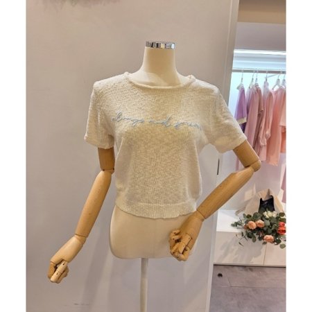 라운드넥 반팔니트티셔츠