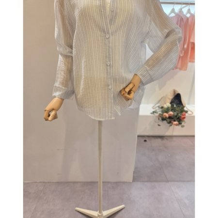 기본 카라 스트라이프 셔츠