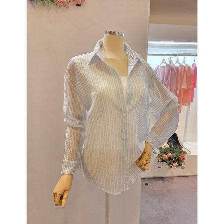 기본 카라 스트라이프 셔츠