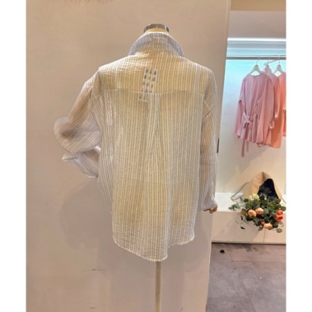 기본 카라 스트라이프 셔츠