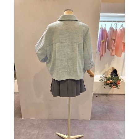 루즈핏 7부소매 카라자켓