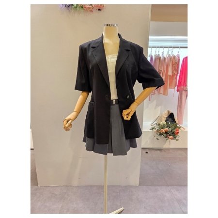 벨티드 기본 하프 자켓