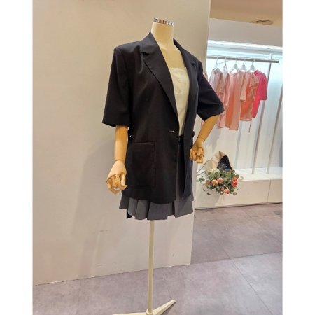 벨티드 기본 하프 자켓