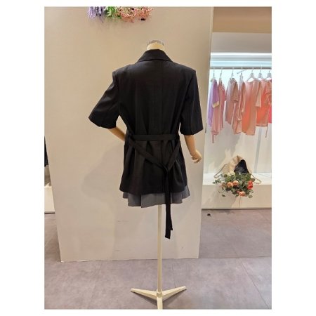 벨티드 기본 하프 자켓