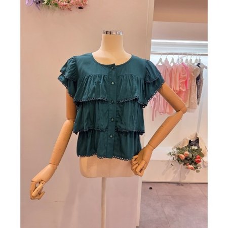 캉캉 프릴 블라우스