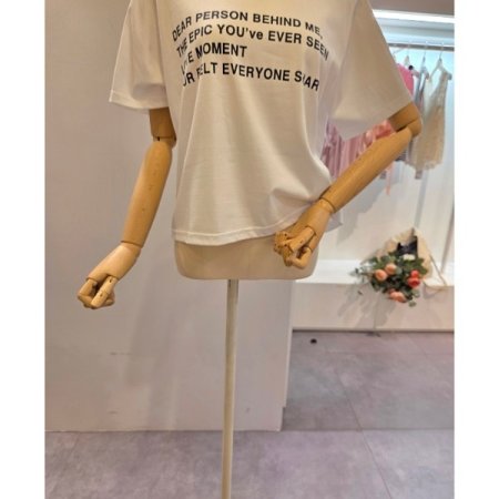 심플 레터링 반팔 티셔츠