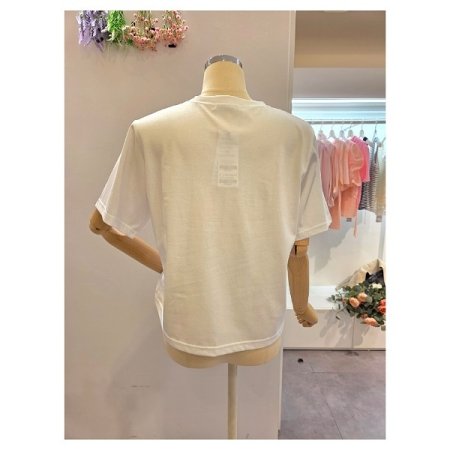 심플 레터링 반팔 티셔츠