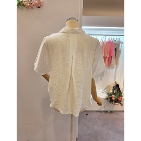 핀턱 에이라인 카라 블라우스