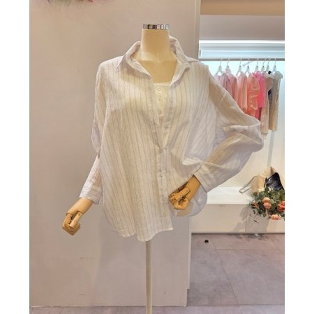 기본 줄지 셔츠