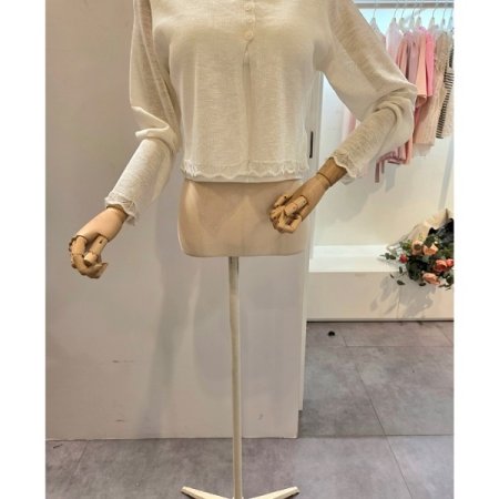 스퀘어넥 썸머 니트 가디건