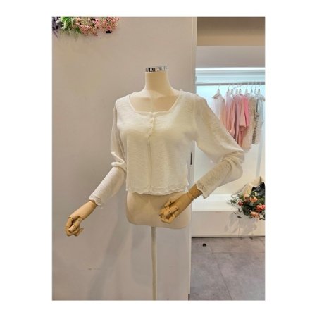 스퀘어넥 썸머 니트 가디건