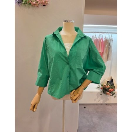 백 셔링 카라 셔츠