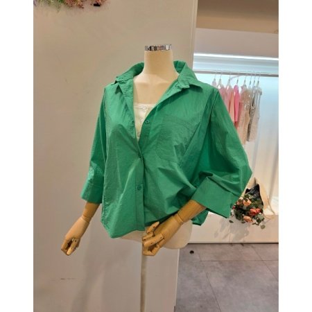 백 셔링 카라 셔츠