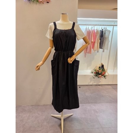 카고 뒷 트임 롱 원피스