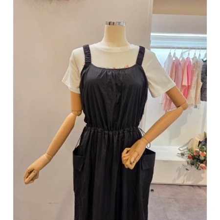 카고 뒷 트임 롱 원피스