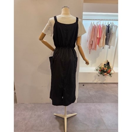 카고 뒷 트임 롱 원피스