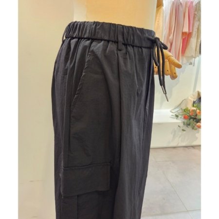 스트링 밴딩 카고 스커트