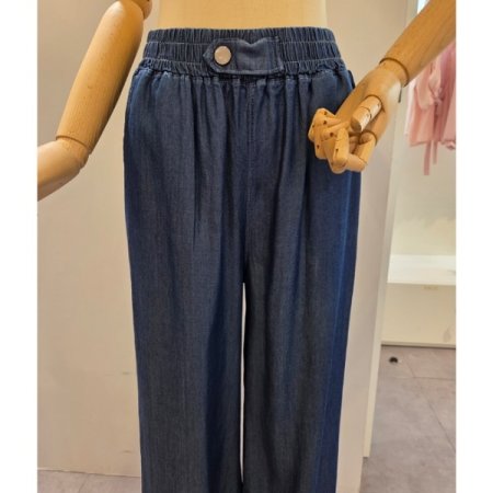 비죠 장식 와이드 팬츠