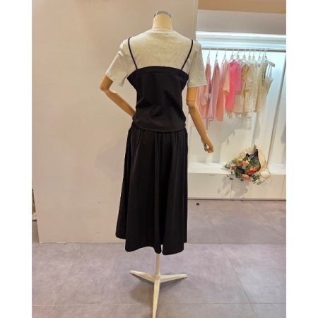 셔링 티셔츠 스커트 세트