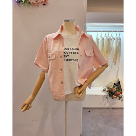 양포켓 미니 카라 셔츠