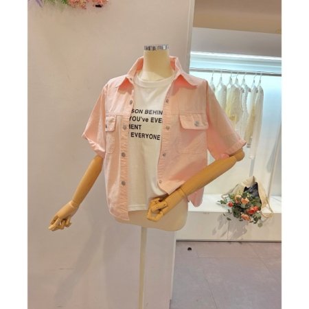 양포켓 미니 카라 셔츠