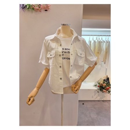 양포켓 미니 카라 셔츠