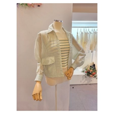 양포켓 셔츠 끈 티셔츠 세트