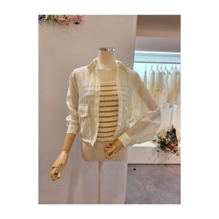 양포켓 셔츠 끈 티셔츠 세트