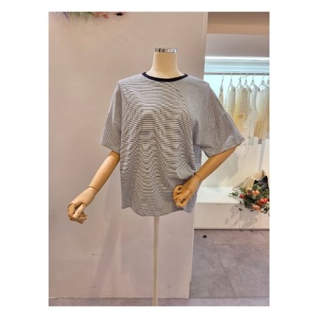 스트라이프 오버핏 티셔츠