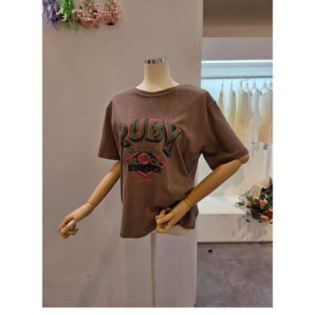 영어레터링 라운드넥 티셔츠