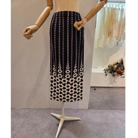 트임 꽃 주름 스커트