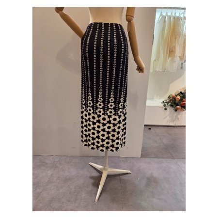 트임 꽃 주름 스커트