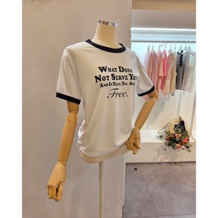 레터링 라운드넥 티셔츠