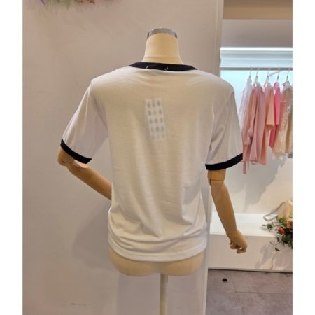 레터링 라운드넥 티셔츠