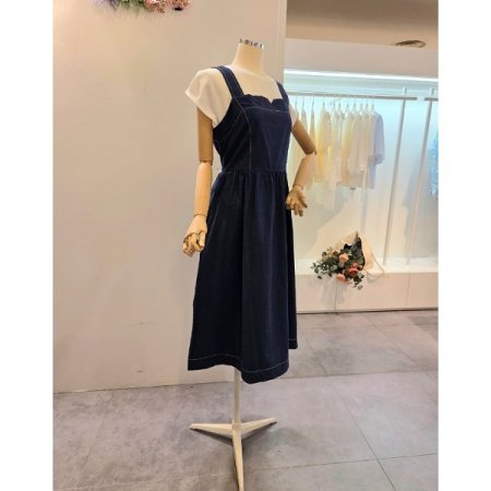 벨티드 뷔스티에 원피스