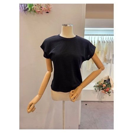 캡소매 무지 티셔츠