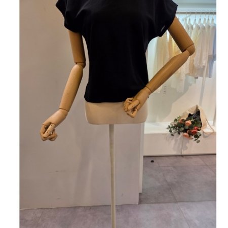 캡소매 무지 티셔츠