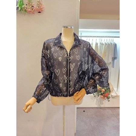 하트 스트링 루즈핏 점퍼