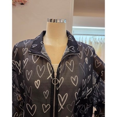 하트 스트링 루즈핏 점퍼