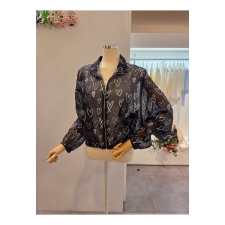 하트 스트링 루즈핏 점퍼