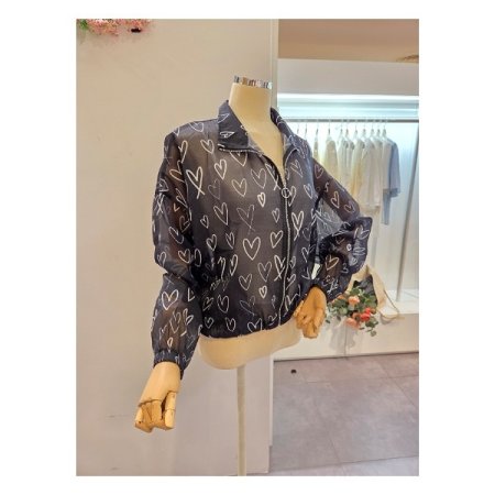 하트 스트링 루즈핏 점퍼