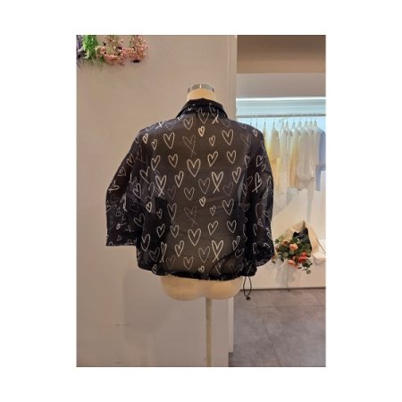 하트 스트링 루즈핏 점퍼