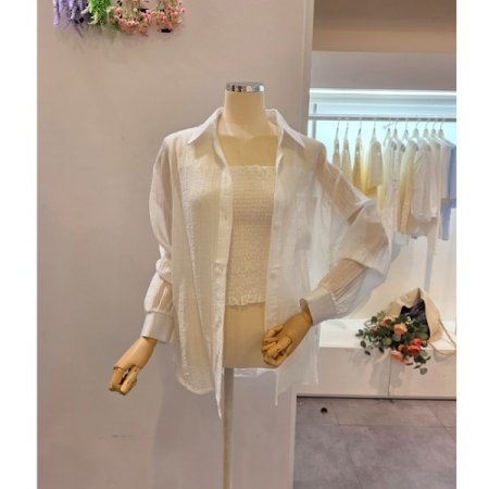 스모크탑 시스루셔츠 세트