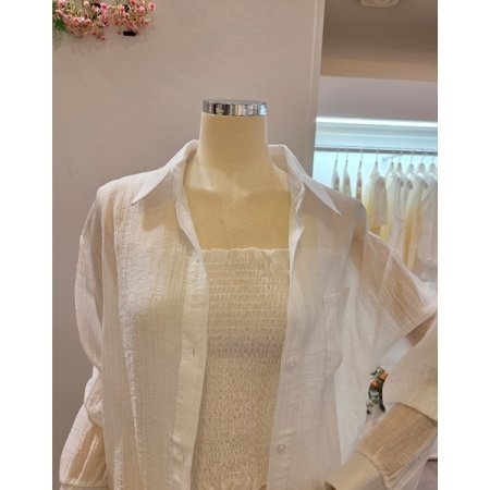 스모크탑 시스루셔츠 세트