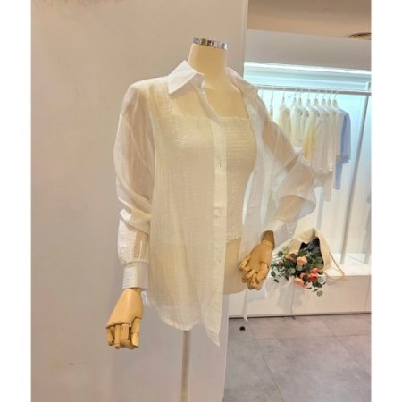 스모크탑 시스루셔츠 세트