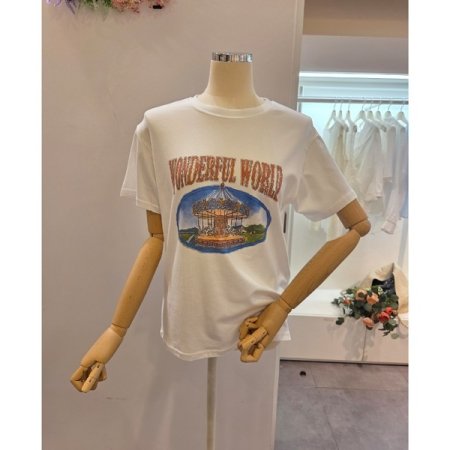 원더풀 프린트 티셔츠